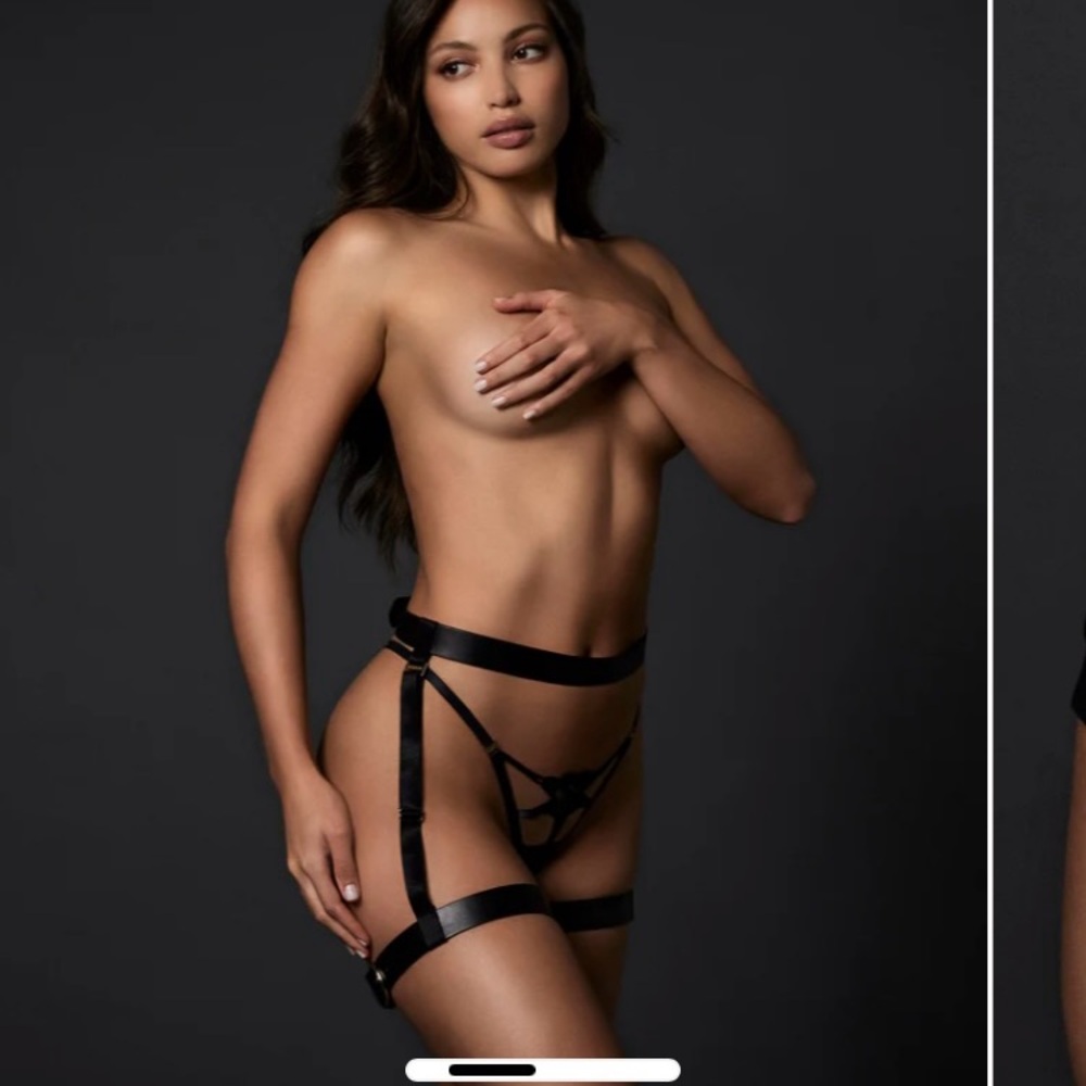 Elegant Black Strappy Lingerie Set